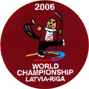 patch world championships in ice hockey 2006 aufnäher eishockey wm 2006 riga