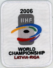 patch world championships in ice hockey 2006 aufnäher eishockey wm 2006 riga